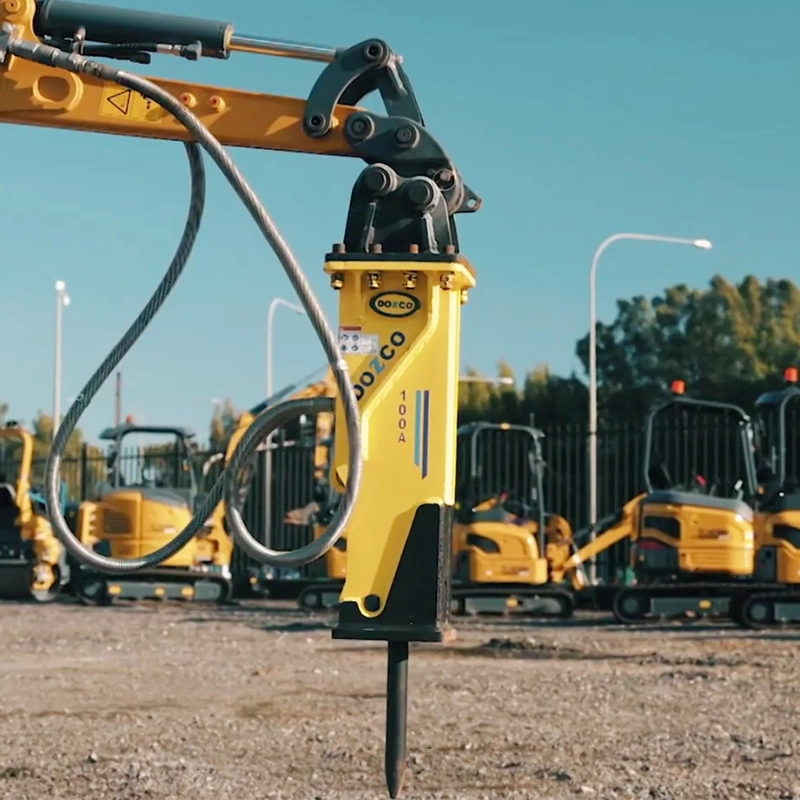 DOZCO 100A rock breaker in use