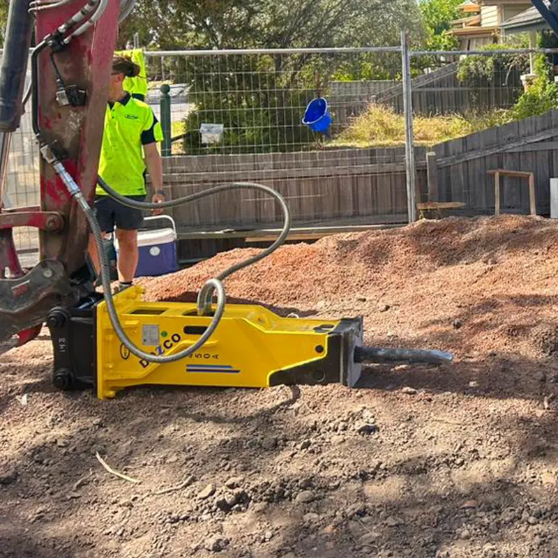 DOZCO 450A rock breaker in use