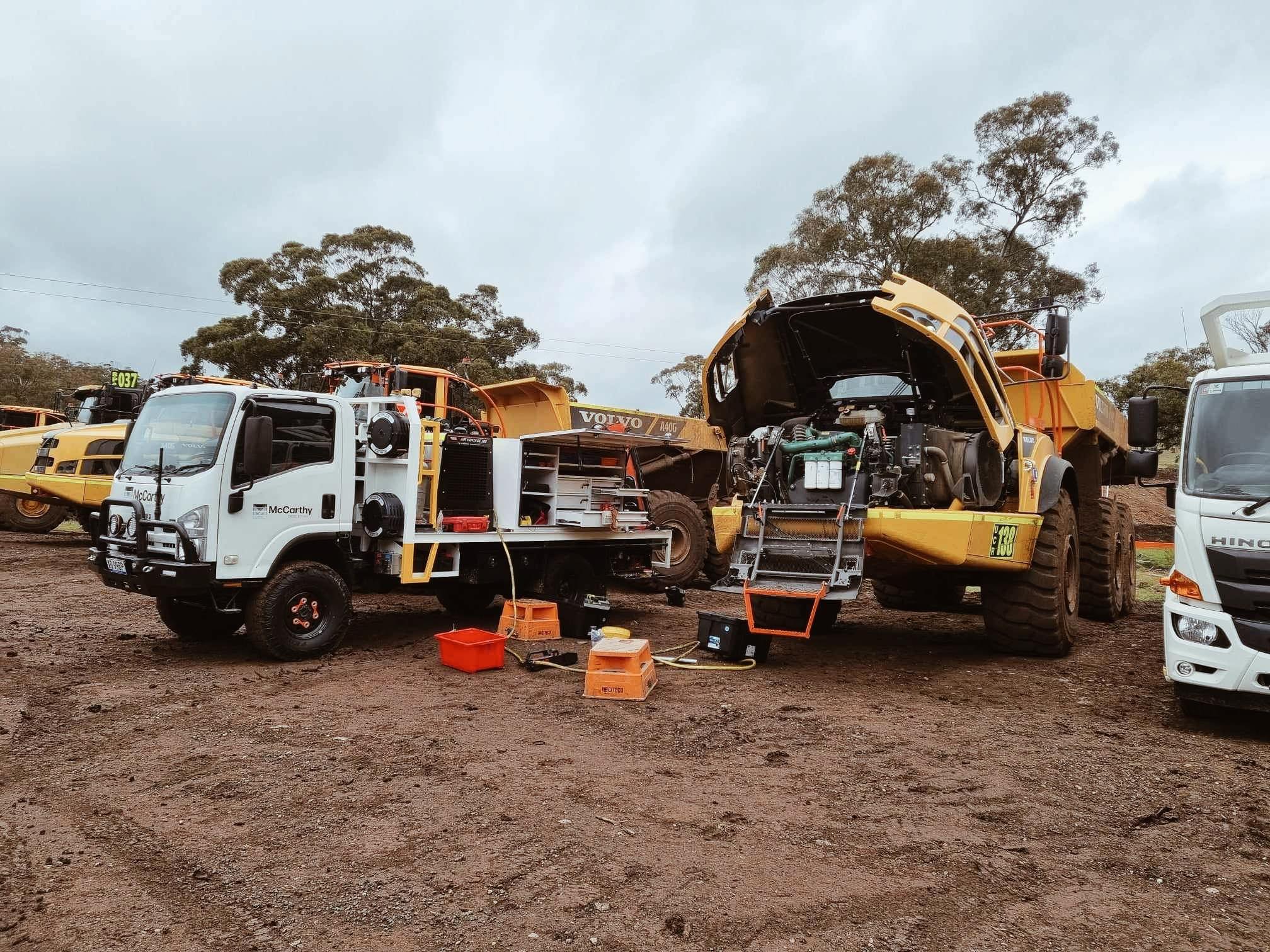Heavy equipment breakdown support onsite